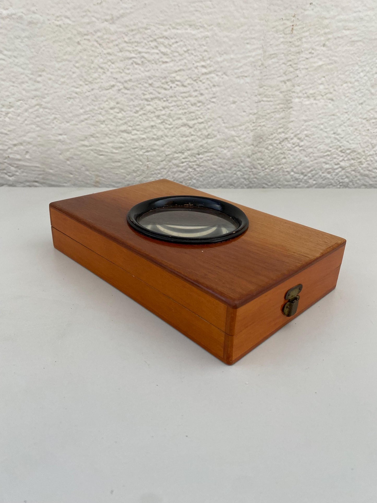 Visore stereoscopico vintage Unis France in legno 20x13x4,5 cm  Ottica d'epoca Parigi collezione fotografia antica