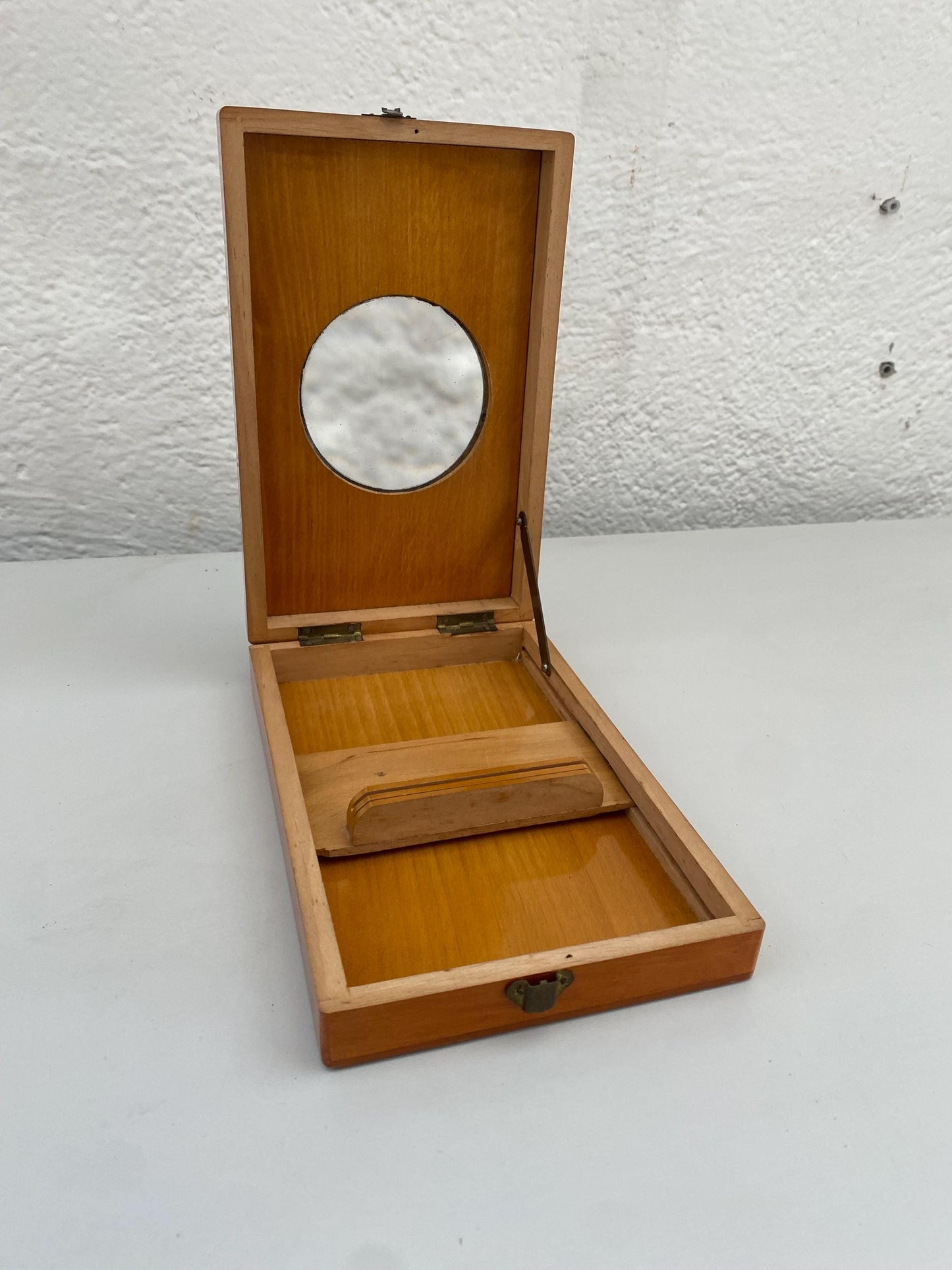 Visore stereoscopico vintage Unis France in legno 20x13x4,5 cm  Ottica d'epoca Parigi collezione fotografia antica