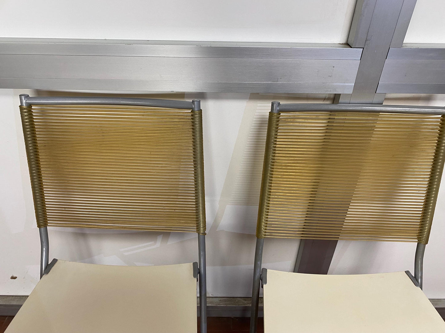 Coppia sedie FOLD design Emilio Nanni per Fly Line  Anno 2000  82x38x50 cm  Stile Postmoderno Italiano