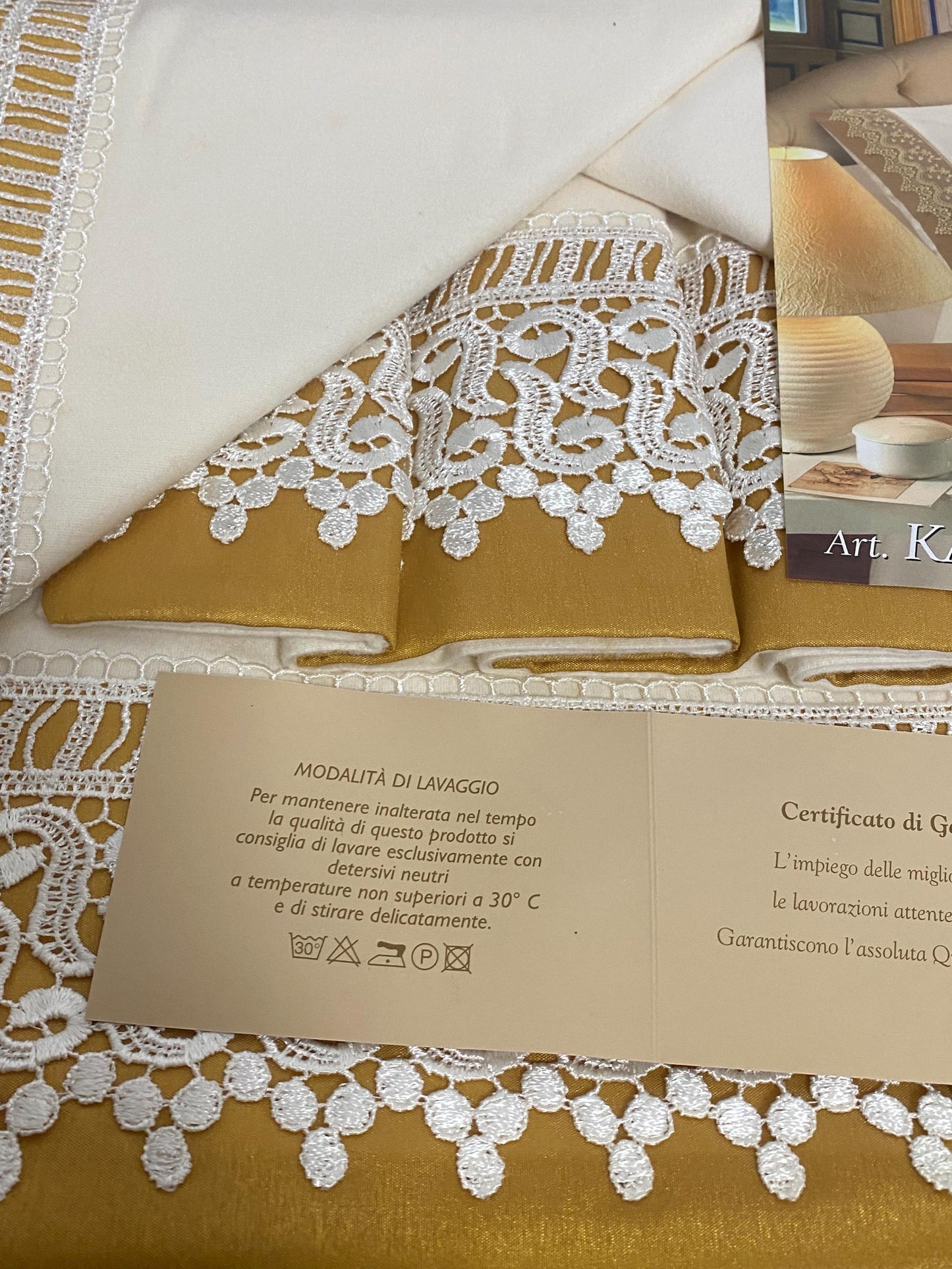 Completo letto matrimoniale vintage Art. Katrina 100% cotone con pizzo ricamato come nuovo mai usato regalo di nozze matrimonio