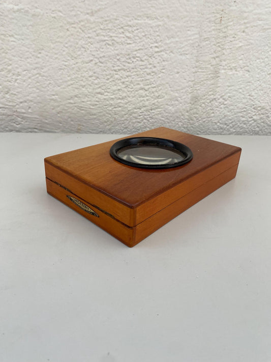 Visore stereoscopico vintage Unis France in legno 20x13x4,5 cm  Ottica d'epoca Parigi collezione fotografia antica