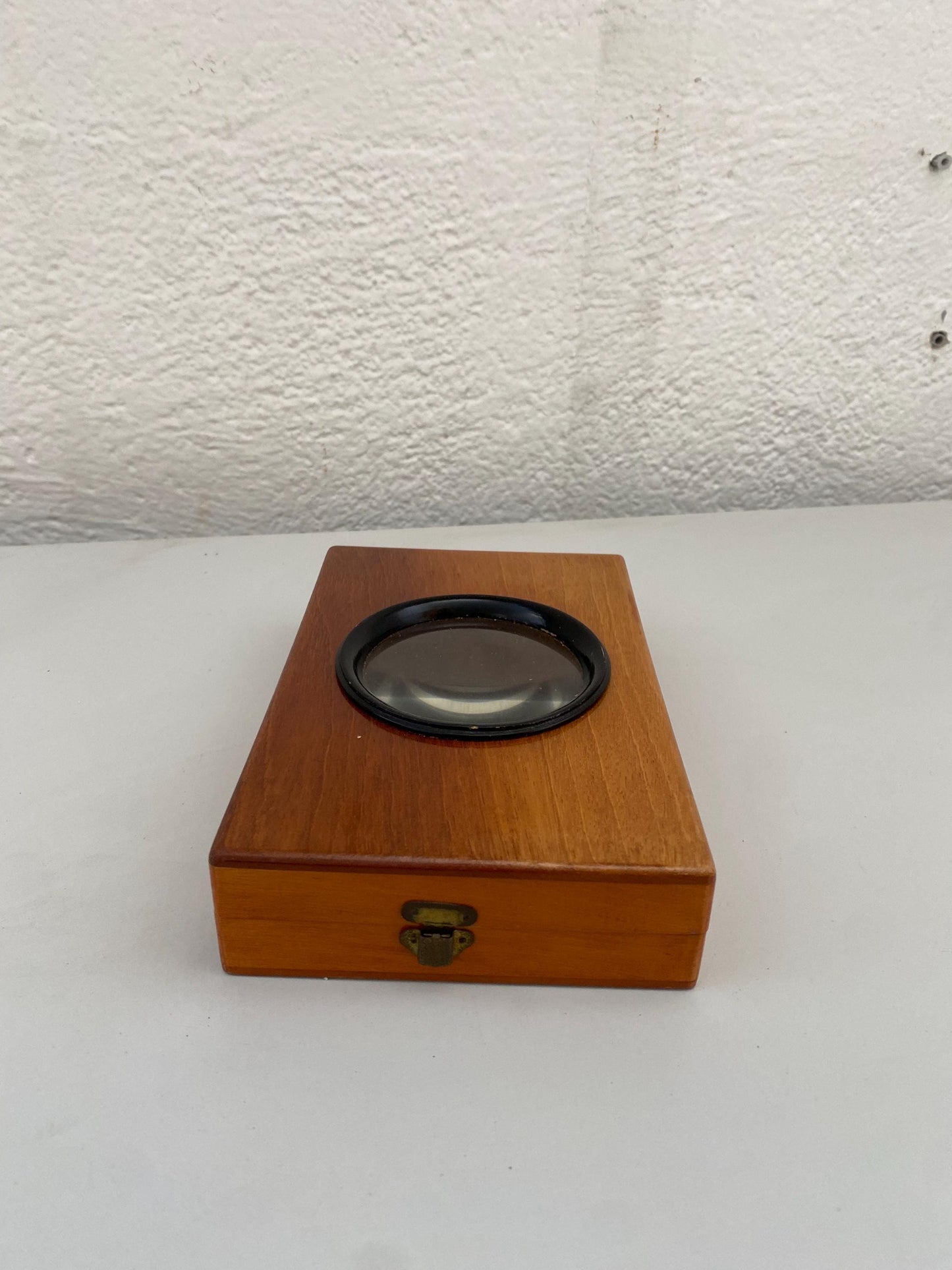 Visore stereoscopico vintage Unis France in legno 20x13x4,5 cm  Ottica d'epoca Parigi collezione fotografia antica