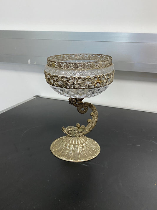 Antica Coppa in Argento 1000 con Base - Eleganza e Stile Intramontabile