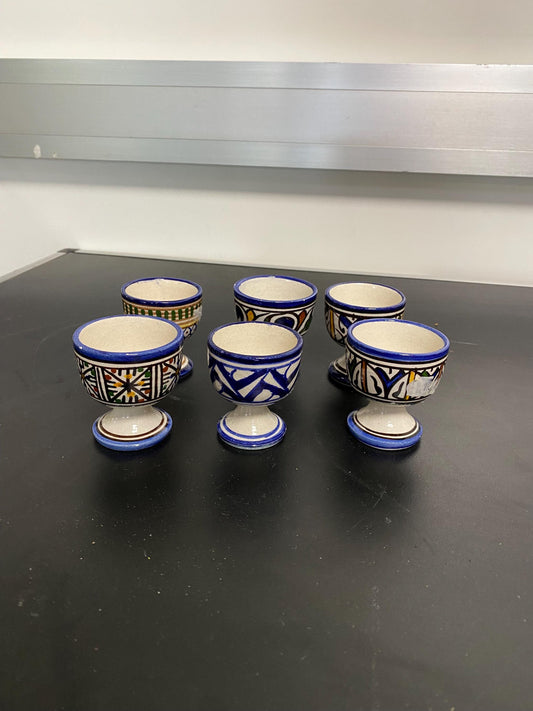 Set di Bicchierini Artigianali Dipinti a Mano, Bicchieri Decorativi Unici, Stile Vintage per Collezionisti