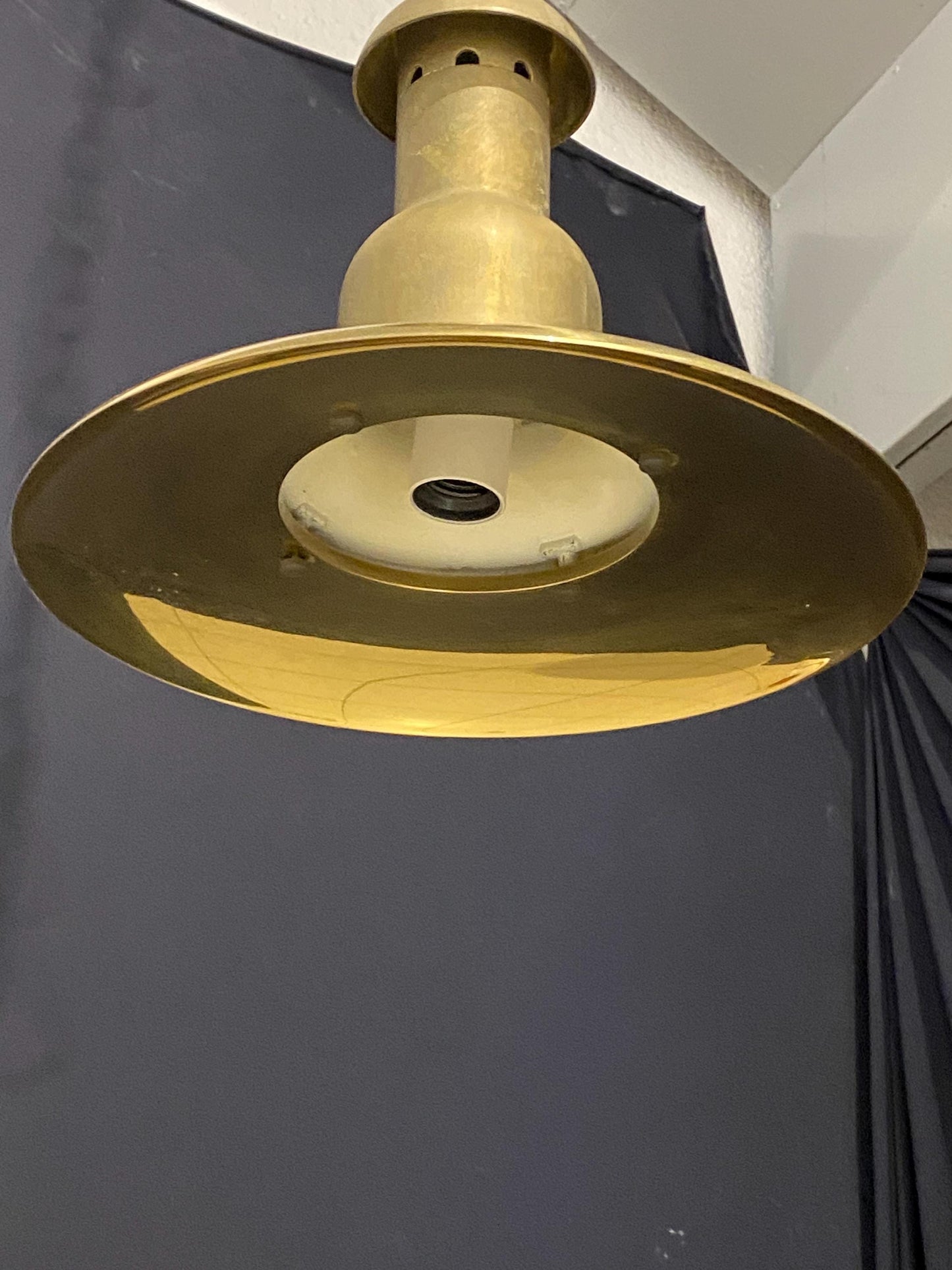 Lampadario a Sospensione in Ottone Vintage Foresti & Suardi stile marina - 35x32 cm, Attacco E27