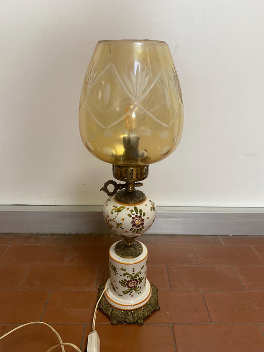 Lampada da Tavolo Vintage in Ceramica e Ottone Anni '50 - Eleganza Retrò per la Tua Casa