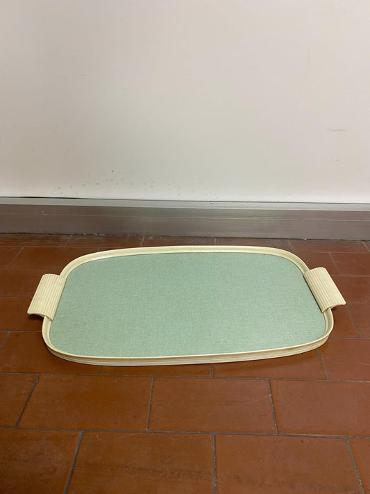 Vassoio Vintage Anni '60 in Plastica Crema - Originale Italiano - 48x26 cm