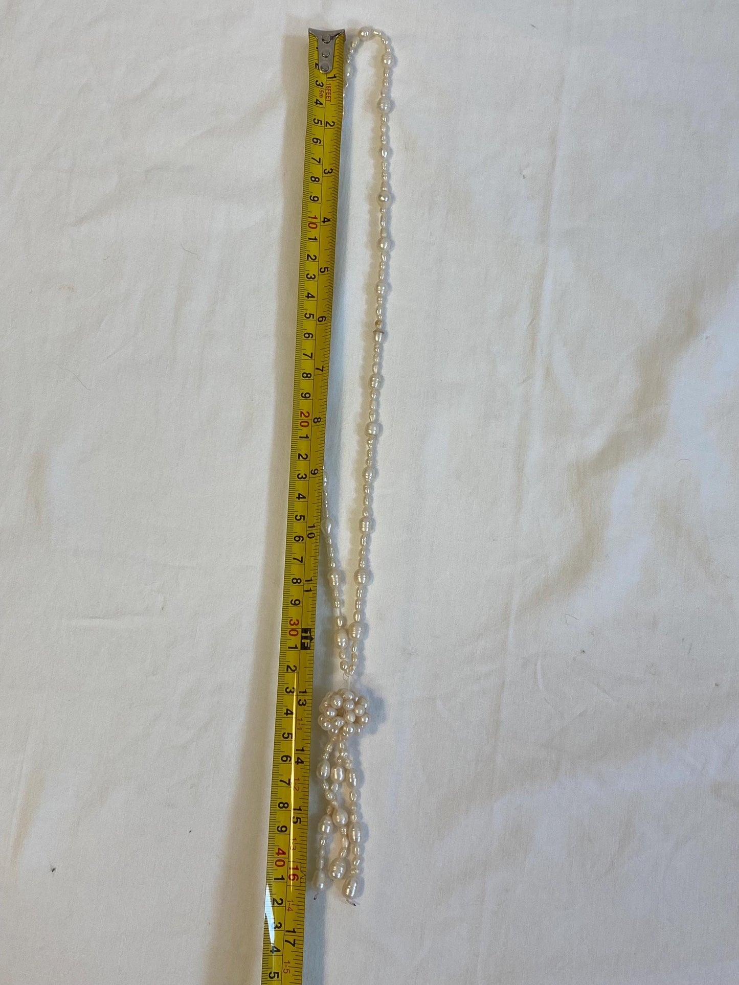 Collana vintage con perle di fiume e pendente a grappolo, lunga 43 cm, elegante bijoux rétro artigianale, idea regalo unica