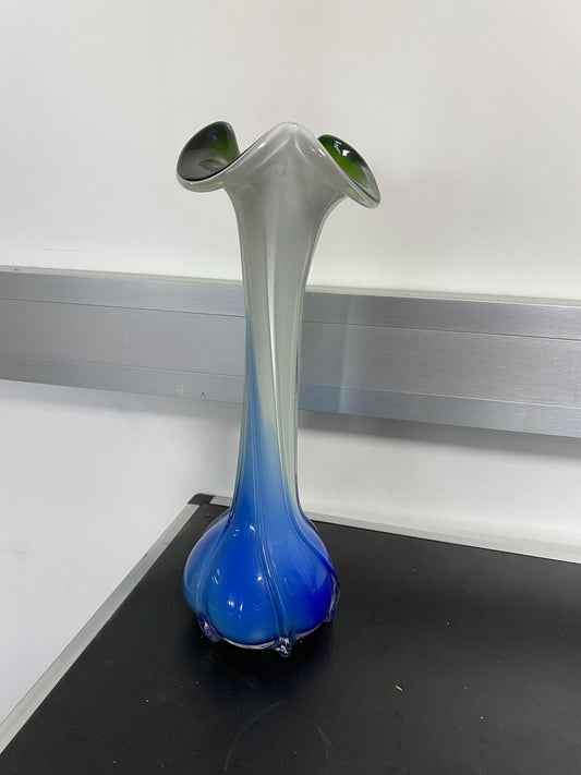 Vaso per Fiori in Vetro - Tre Colorazioni Disponibili: Verde, Blu e Bianco