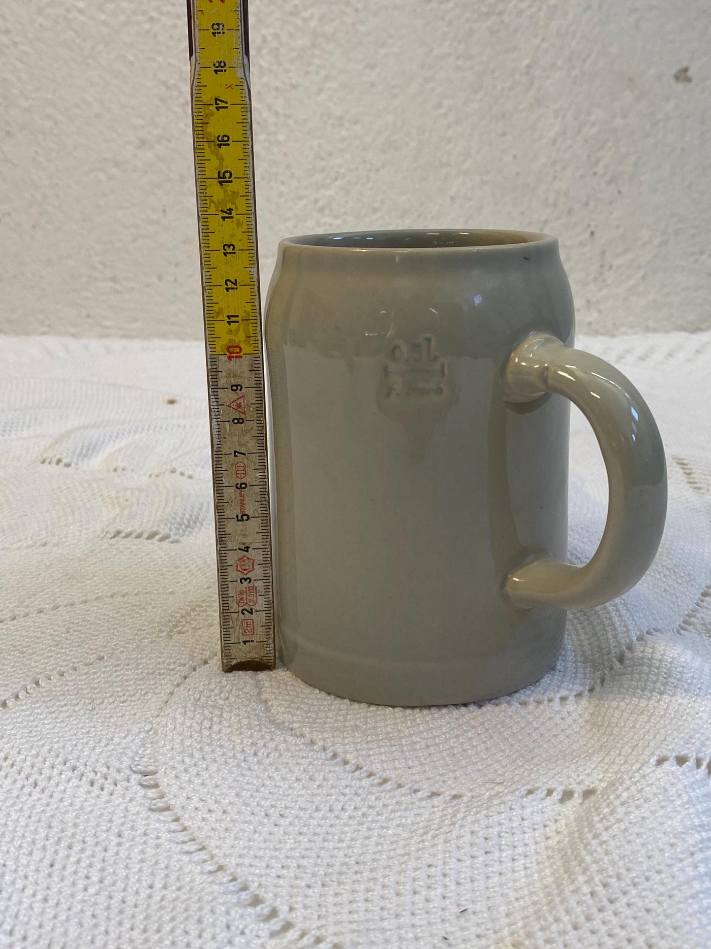 Boccale da birra Paulaner vintage in ceramica da 0,5 l - birrificio tedesco di Monaco Regalo rustico da collezione Oktoberfest