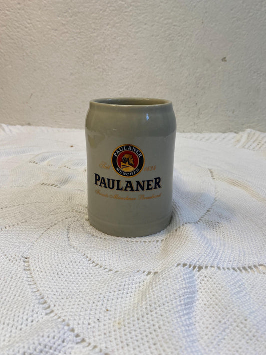 Boccale da birra Paulaner vintage in ceramica da 0,5 l - birrificio tedesco di Monaco Regalo rustico da collezione Oktoberfest