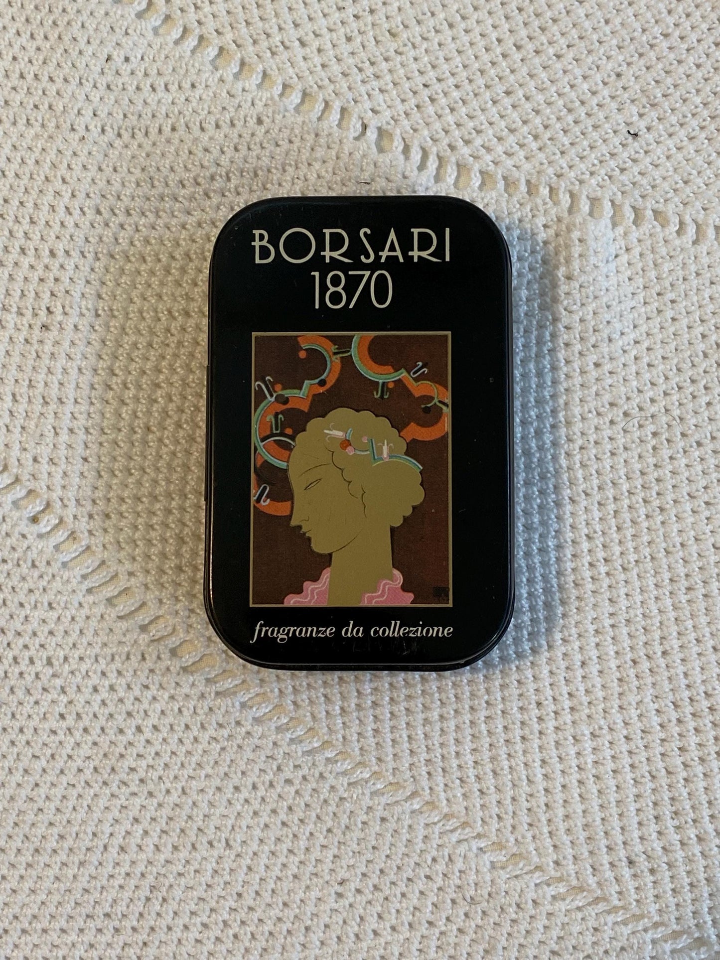 Borsari 1870 | Set “Fragranze da Collezione anni 80  6 mignon profumo vuoti 3,5 ml con scatola latta originale
